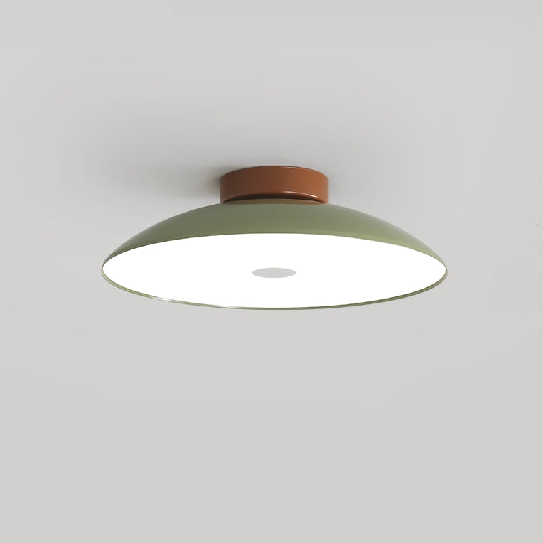 Hedendaagse metalen semi-opbouw LED plafondlamp