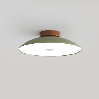 Hedendaagse metalen semi-opbouw LED plafondlamp