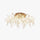 Art Deco elegante bloem plafondlampen, goud