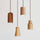 Minimalistische houten cilindervormige kleine hanglamp