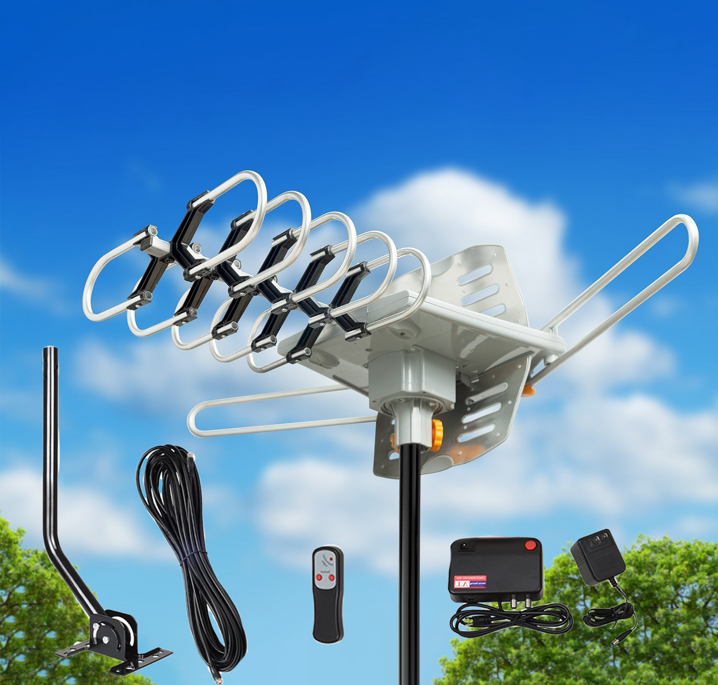 250 Miles HD TV Digitale Antenne 360° Drehbar