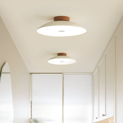 Hedendaagse metalen semi-opbouw LED plafondlamp