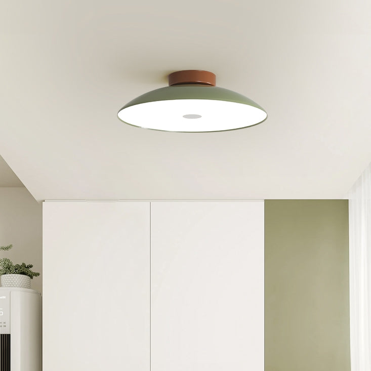 Hedendaagse metalen semi-opbouw LED plafondlamp