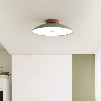 Hedendaagse metalen semi-opbouw LED plafondlamp