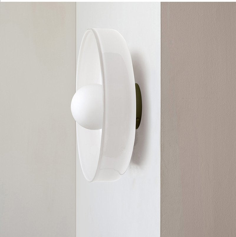 Ronde glazen LED-plafondlamp