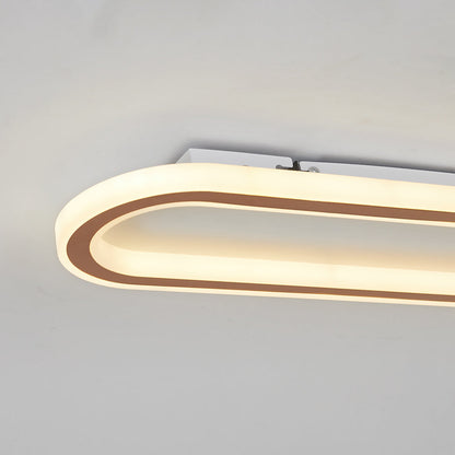 Minimalistische rechthoekige plafondlamp met vlakke montage