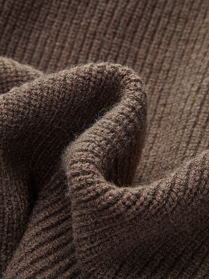 2 in 1 gerippter Pullover mit Ausschnitt