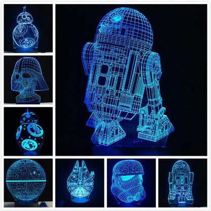 3D Lamp with 7 Colors