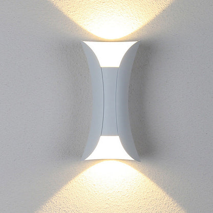 Moderne LED buitenmuurverlichting goud/wit tuin/corridor
