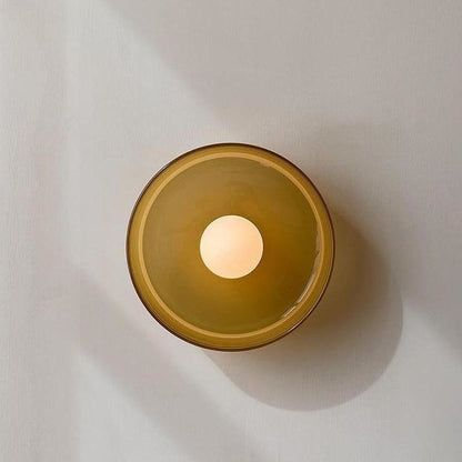 Ronde glazen LED-plafondlamp
