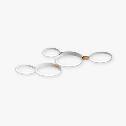 Ronde Opbouw Plafondlamp Wit Grijs Groen Slaapkamer