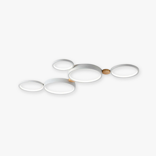 Ronde Opbouw Plafondlamp Wit Grijs Groen Slaapkamer