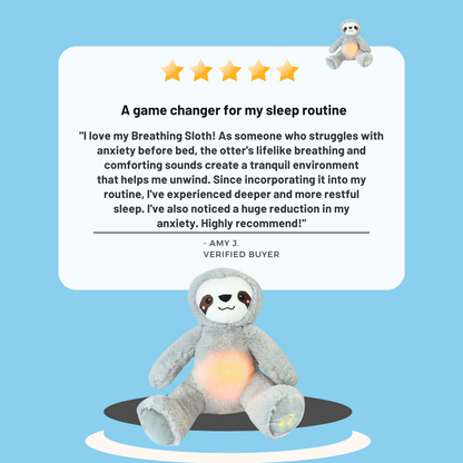 Atmender Otter Plüschspielzeug - Beruhigender Stitch Teddybär für Angst- und Stressabbau