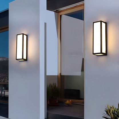 Rechthoekige LED waterdichte bewegingssensor zwarte eigentijdse wandlamp