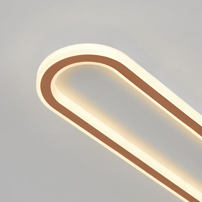 Minimalistische rechthoekige plafondlamp met vlakke montage