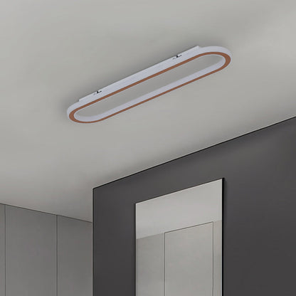 Minimalistische rechthoekige plafondlamp met vlakke montage
