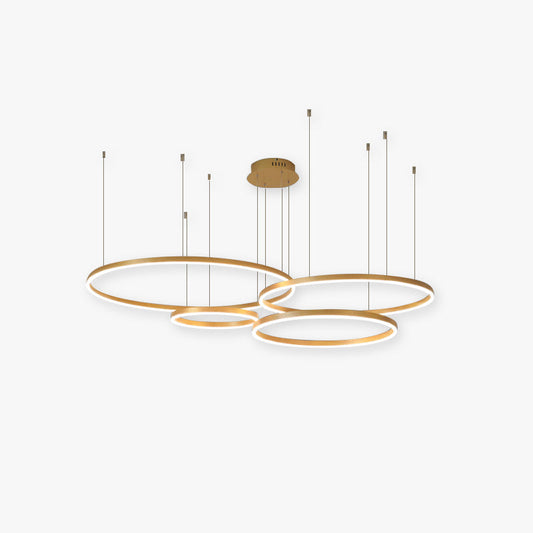 Moderne hanglamp Tir-Circle zwart/goud/koffie metaal