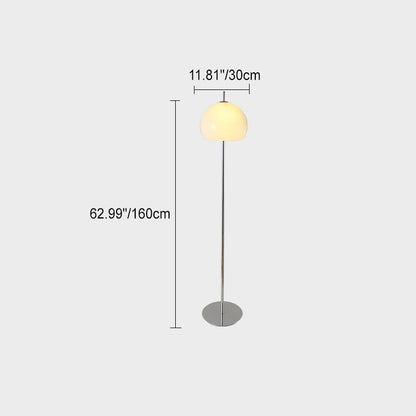 Moderne retro paddenstoel glazen staande vloerlamp voor woonkamer