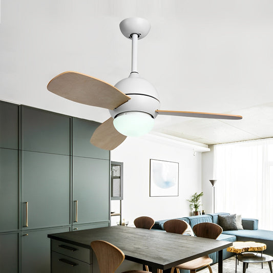 Nordic minimalistische LED plafondventilator met afstandsbediening verstelbare windsnelheid ventilator