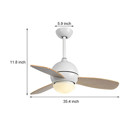 Nordic minimalistische LED plafondventilator met afstandsbediening verstelbare windsnelheid ventilator