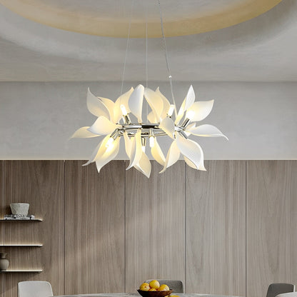 Moderne keramische bloemkunst kroonluchter verlichting