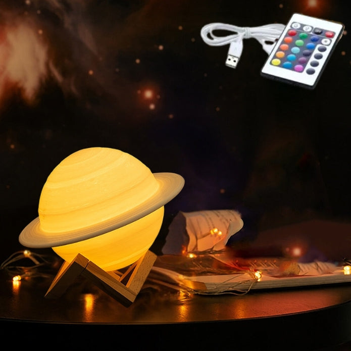 Planeet-Thema LED Nachtlamp – Kleurveranderend Saturnus Ontwerp voor Kinderen, Slaapkamers en Unieke Sfeervolle Woondecoratie