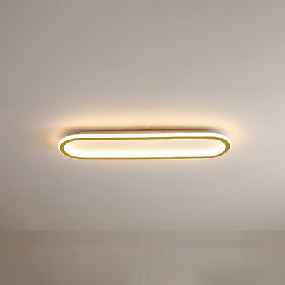 Minimalistische rechthoekige plafondlamp met vlakke montage