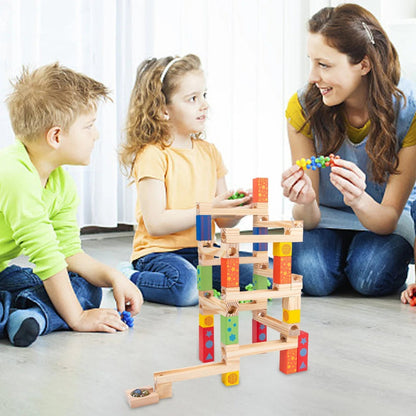 Holzbausatz für Kinder – Baue deine eigene Holz-Kugelbahn für endlosen Spaß und Kreativität