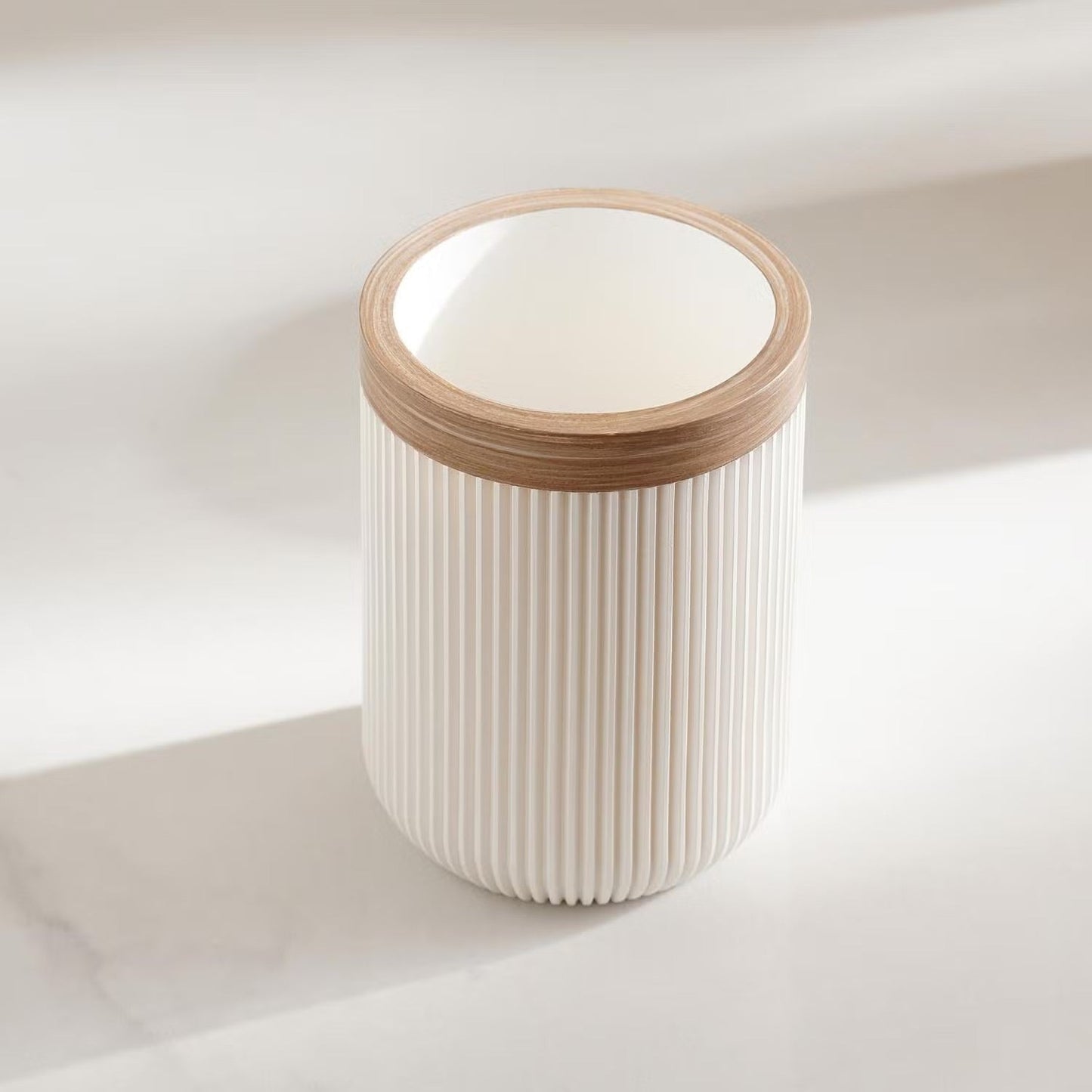 Soap Dish, Dispenser & Tumbler Set for Bathroom, White