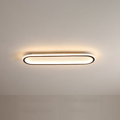 Minimalistische rechthoekige plafondlamp met vlakke montage
