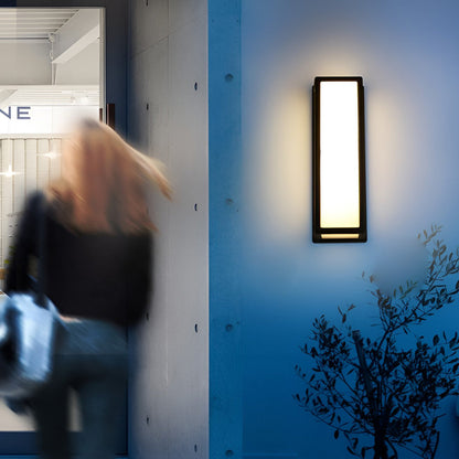 Rechthoekige LED waterdichte bewegingssensor zwarte eigentijdse wandlamp