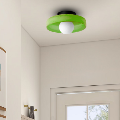 Ronde glazen LED-plafondlamp