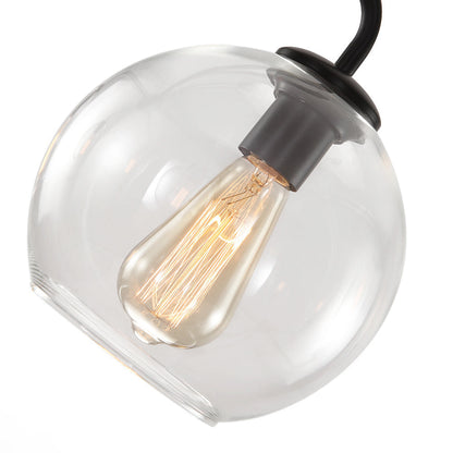 Moderne 5-licht handgeblazen glazen bol kroonluchter