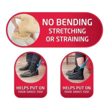 Gemakkelijk aan- en uit te trekken compressiekoushulpmiddel kit