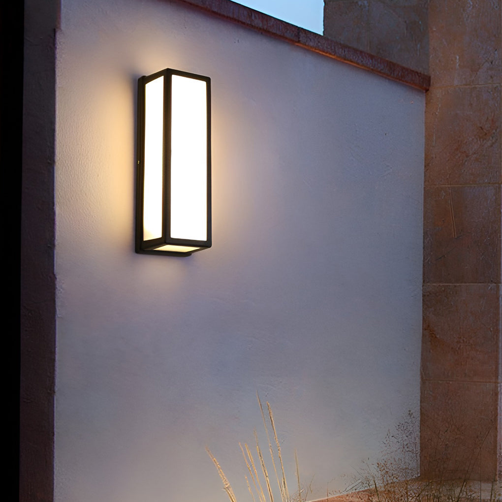 Rechthoekige LED waterdichte bewegingssensor zwarte eigentijdse wandlamp