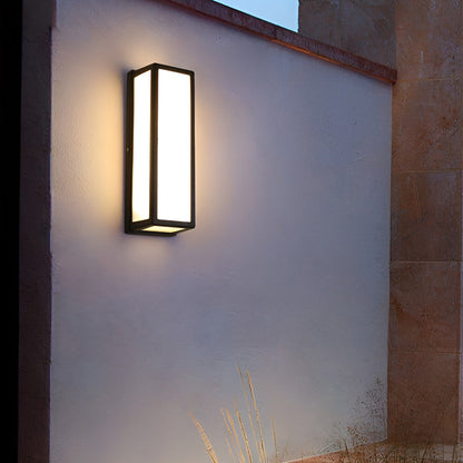 Rechthoekige LED waterdichte bewegingssensor zwarte eigentijdse wandlamp