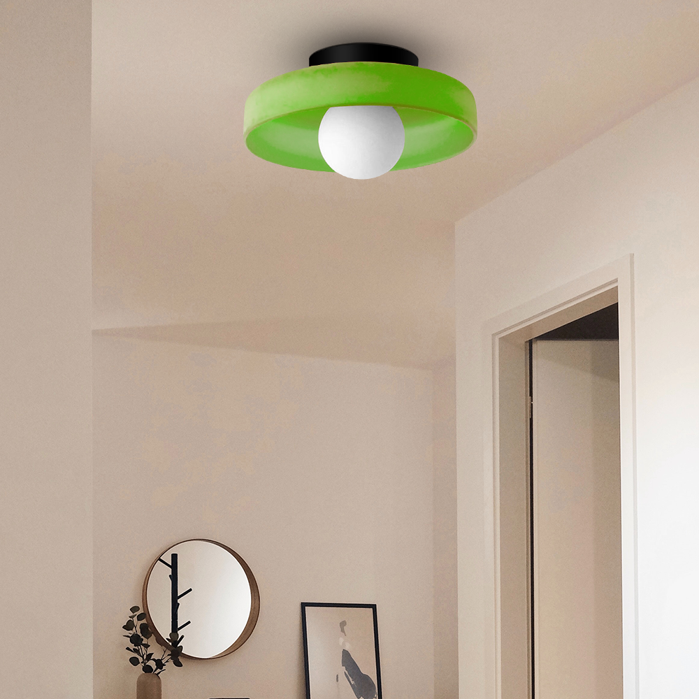 Ronde glazen LED-plafondlamp