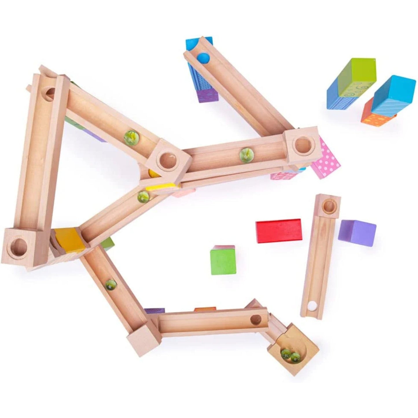 Holzbausatz für Kinder – Baue deine eigene Holz-Kugelbahn für endlosen Spaß und Kreativität