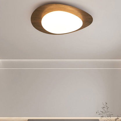 Nordic ijzer houtnerf kiezel LED inbouw plafondlamp