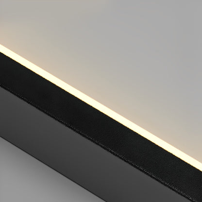 Rechthoekig frame aluminium LED zwart nordisch duplex trap kroonluchter