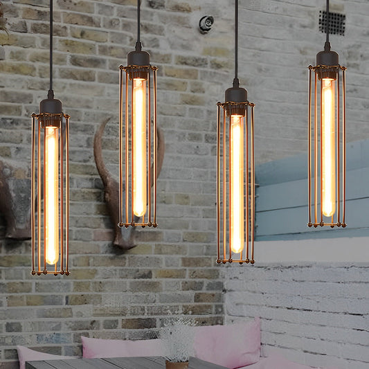 Retro LED Zwarte IJzeren Industriële Hanglamp