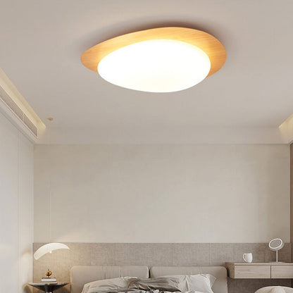Nordic ijzer houtnerf kiezel LED inbouw plafondlamp