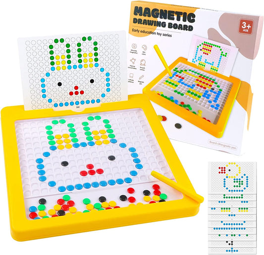 Montessori bord met magnetische stippen