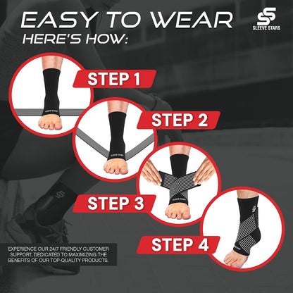 Enkelsteunbrace voor verstuikte enkel, verlichting van plantaire fasciitis, achillespeesontsteking