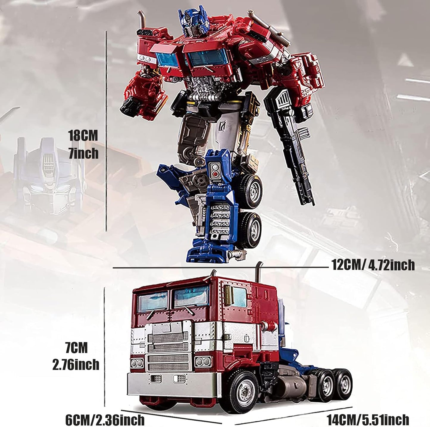 Optimus Action Transformer bil – Figur til børns leg og eventyr