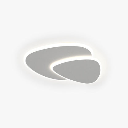 Geometrische metalen/acryl plafondlamp wit