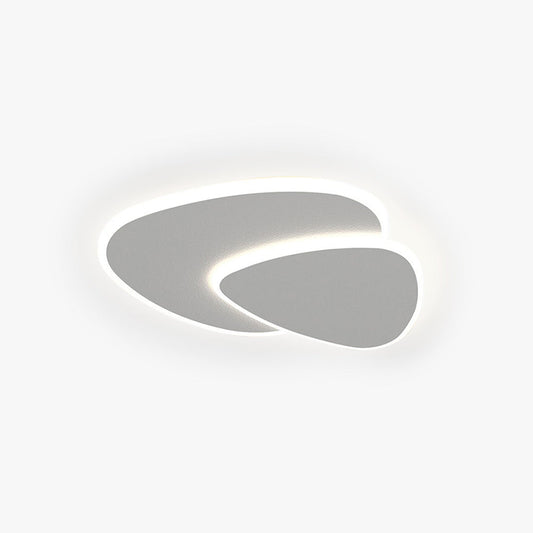 Geometrische metalen/acryl plafondlamp wit