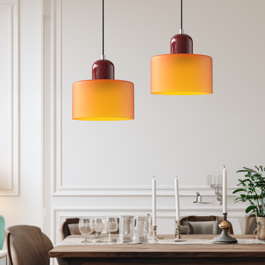 Bauhaus kleine glazen hanglamp