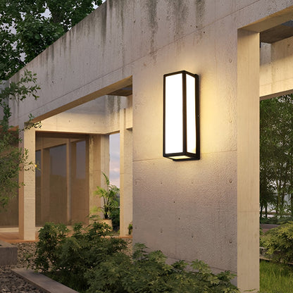 Rechthoekige LED waterdichte bewegingssensor zwarte eigentijdse wandlamp