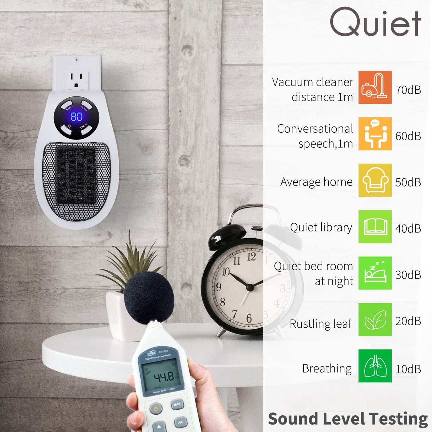 Handige Steekbare Draagbare Wandcontactdoos Ruimte Elektrische Verwarming Voor Kamer